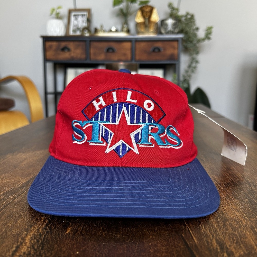Vintage Hilo Stars Baseball Hat Starter Red Blue Snapback Minor League NWT